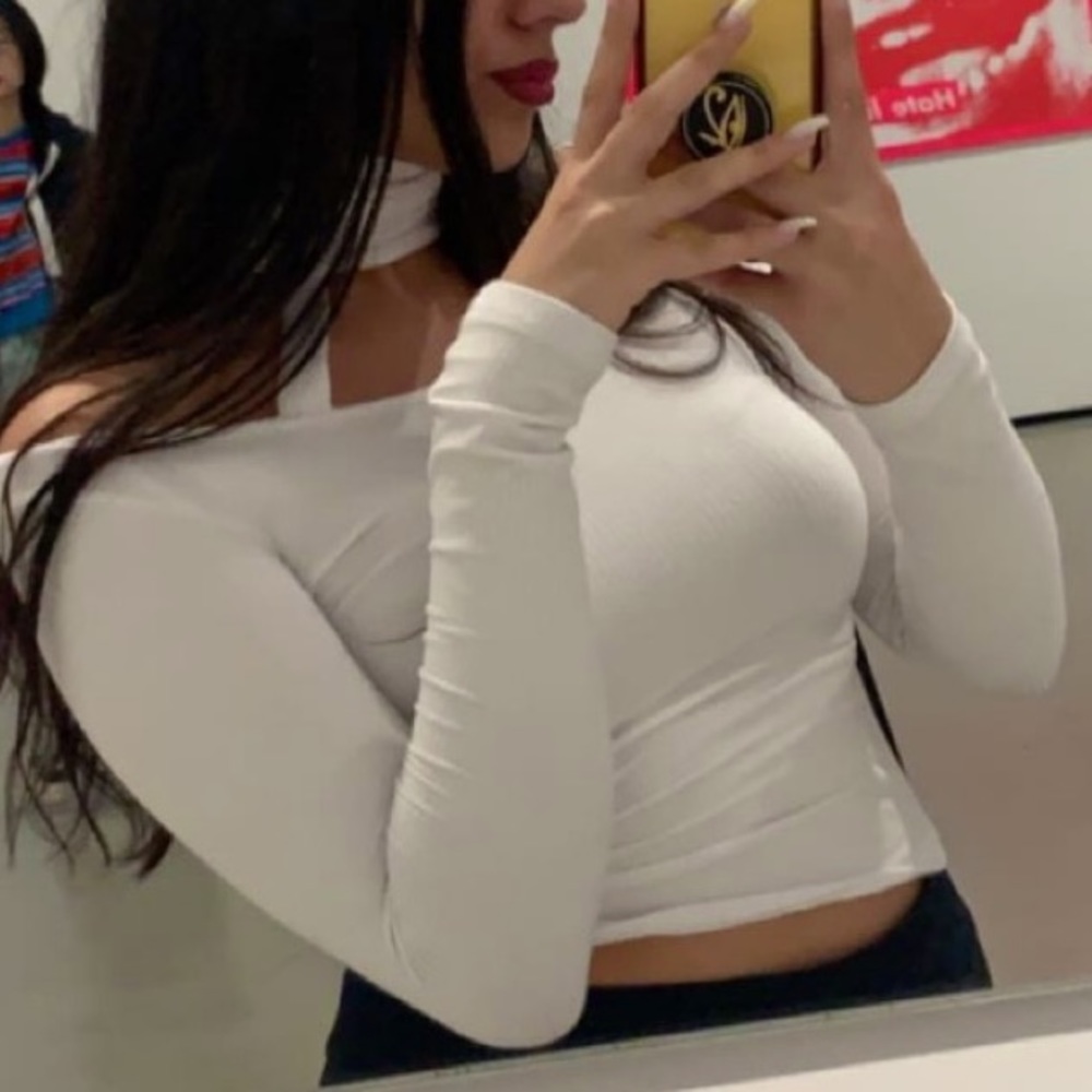Emma & Sam long sleeve cutout turtle neck top